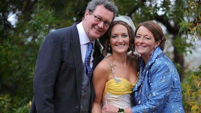 Alexander and Nicky Downer with daughter Georgina.