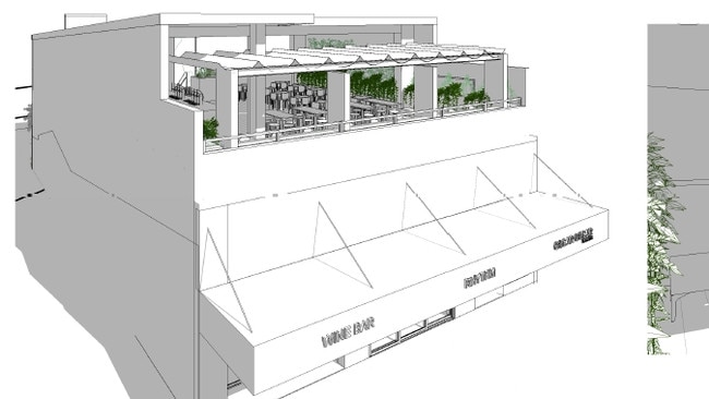 Artist impression of a new restaurant and bar planned for James Street in Burleigh Heads. Picture: Supplied