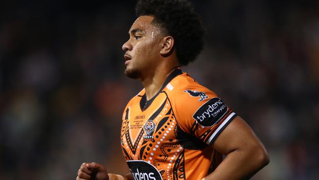 Justin Matamua represents the long-term future at West Tigers. Picture: Jason McCawley/Getty Images