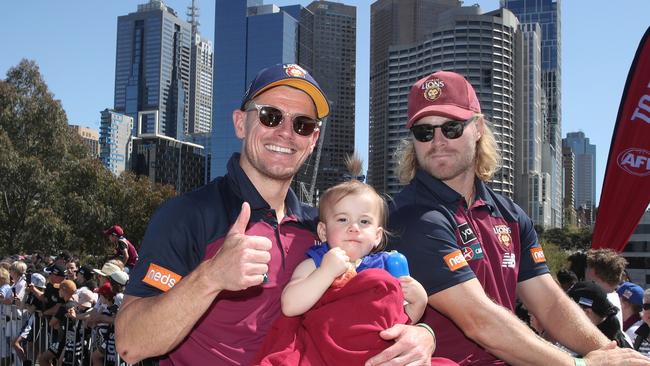 Dayne Zorko and Daniel Rich from the Brisbane Lions. Picture: NCA NewsWire / David Crosling