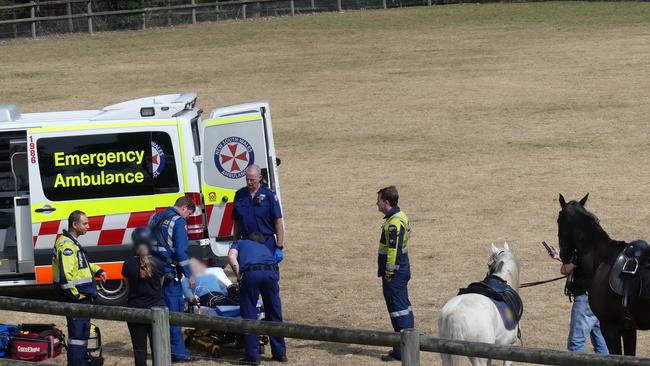 CareFlight and NSW Ambulance treat the woman at the scene.