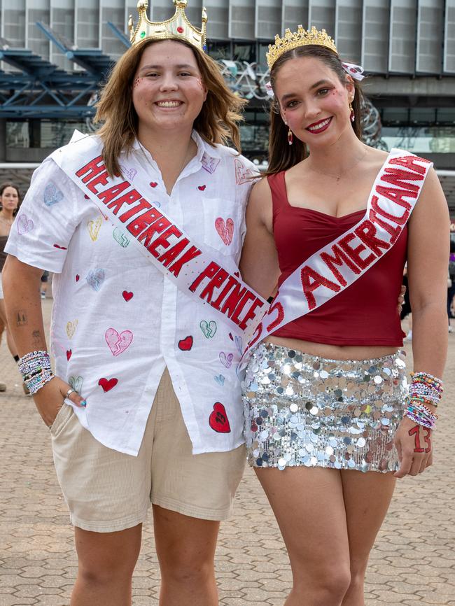 SYDNEY, AUSTRALIA - Daily Telegraph Photos February 26, 2024: Alyssa and Jaymee at Taylor Swift's The Eras Tour concert held at Accor Stadium in Sydney. Picture: Christian Gilles