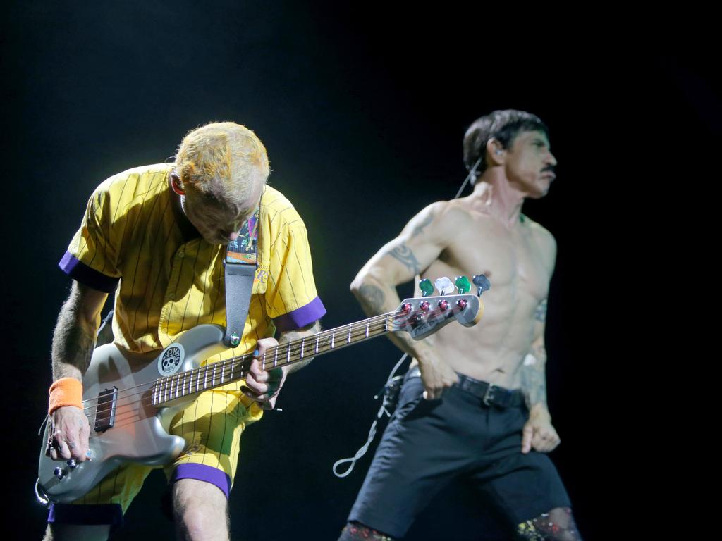 Red Hot Chili Peppers kick off their Australian tour at Hobart's Derwent Entertainment Centre. Picture: PATRICK GEE