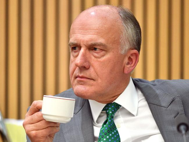 Liberal senator Eric Abetz appears at a Senate estimates hearing at Parliament House in Canberra, Tuesday, October 23, 2018. (AAP Image/Mick Tsikas) NO ARCHIVING