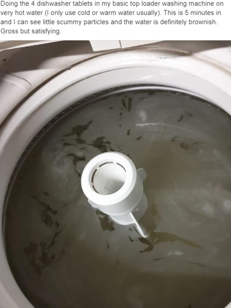 Another woman who tried it found ‘little scummy particles’ in her dirty water, saying it was ‘gross but satisfying’.