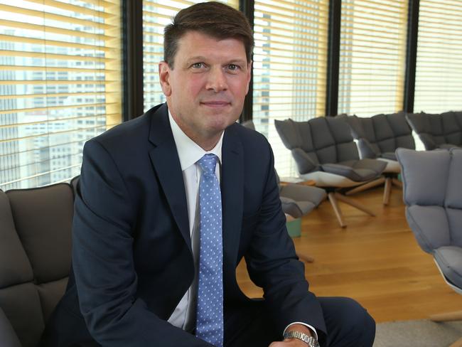 13/02/2020. AGL CEO Brett Redman pictured at their offices in Sydney as AGL Energy release their first half results. Britta Campion / The Australian