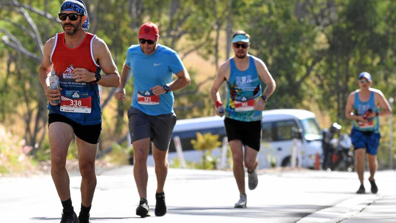 CHALLENGE THE MOUNTAIN: no 338 Brian Galea in front. Picture: Jann Houley