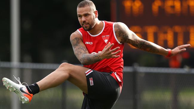 Lance Franklin is still several weeks away from a return to senior action. Picture: Phil Hillyard