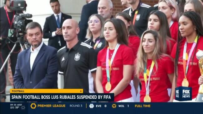 Spain boss Rubiales suspended by FIFA after kiss