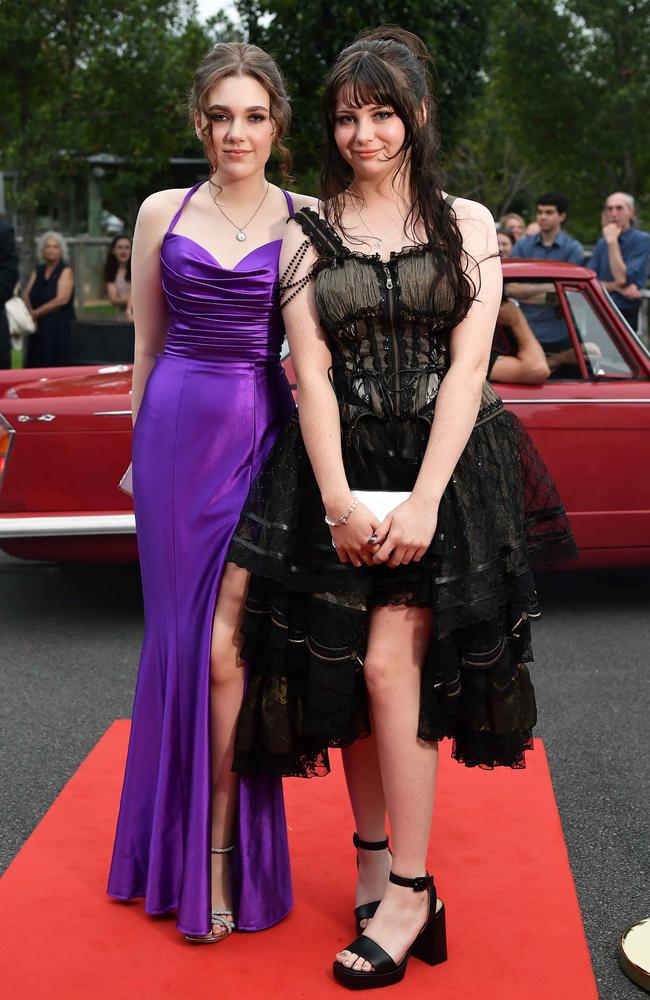 Kirra Stratton and Shayla Larkin at Nambour State College School Formal. Picture: Patrick Woods.