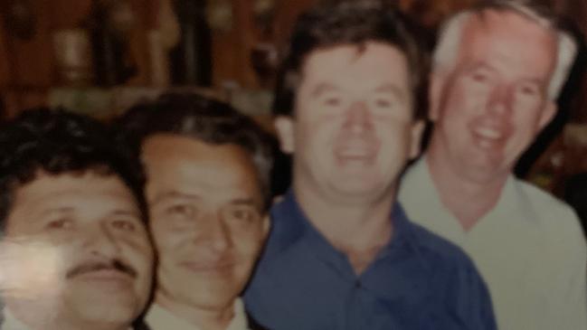 Barrett, second from right, with former AFP deputy commissioner John Lawler in Honduras after the arrest of pedophile Dolly Dunn. Picture: Supplied