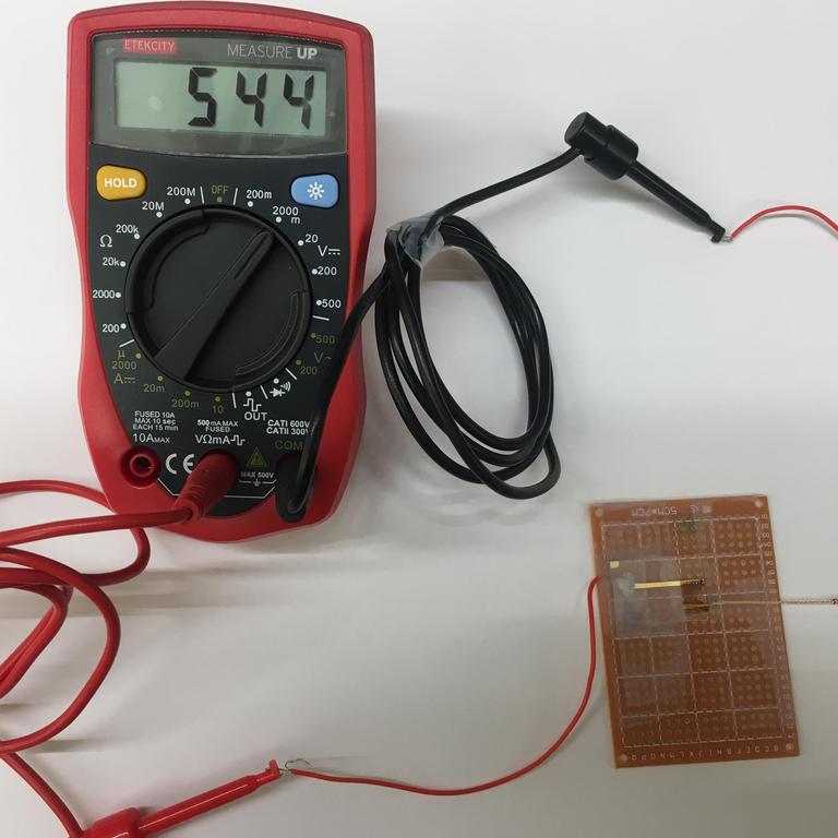 The current Air-gen device can power small electronics. Picture: UMass Amherst / Yao and Lovley labs.