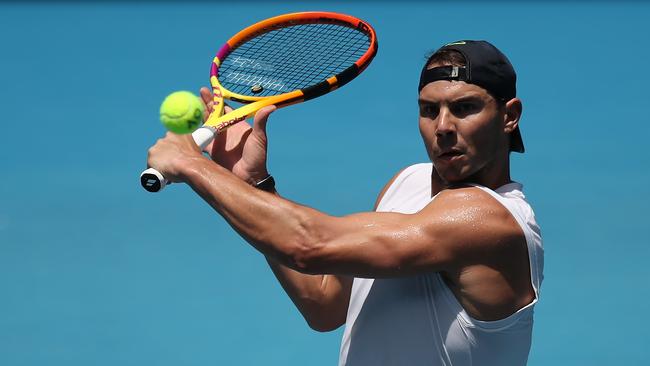 Rafael Nadal arrived in Melbourne on Friday in full health after contracting Covid-19 a few weeks earlier. Picture: Getty Images