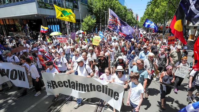 Reclaim The Line protesters were urged to wear white.