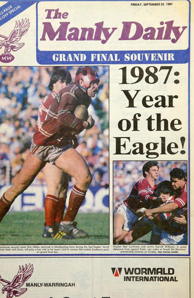 September 1987 front page of the Manly Daily