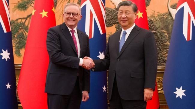 Prime Minister Anthony Albanese met with China's President Xi Jinping. Picture: Twitter