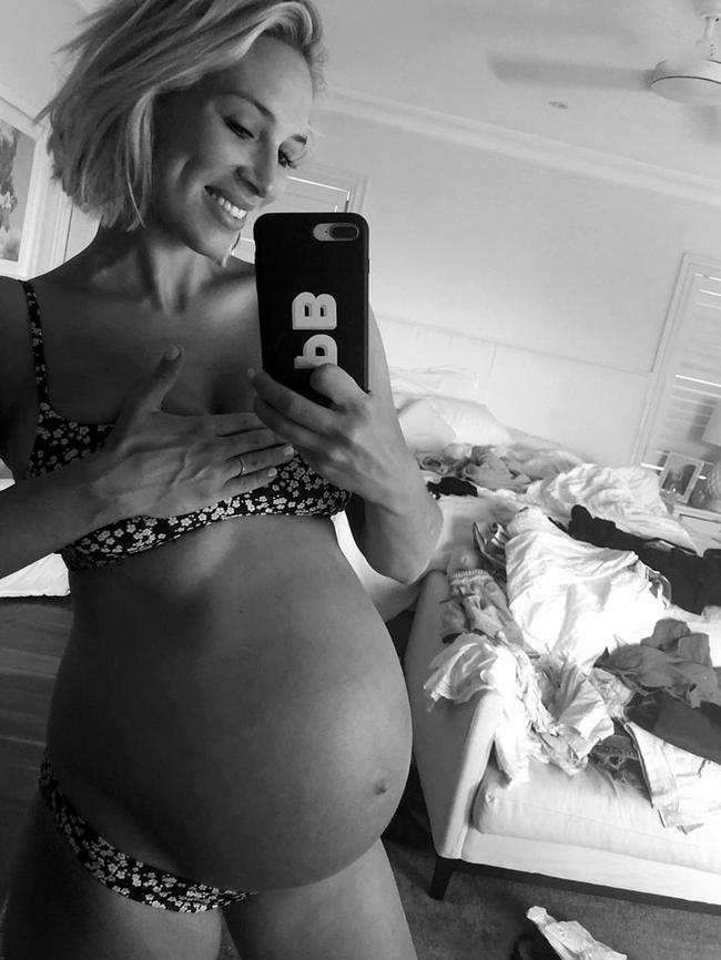 Phoebe rocks a bikini at the end of her pregnancy. Picture: Instagram