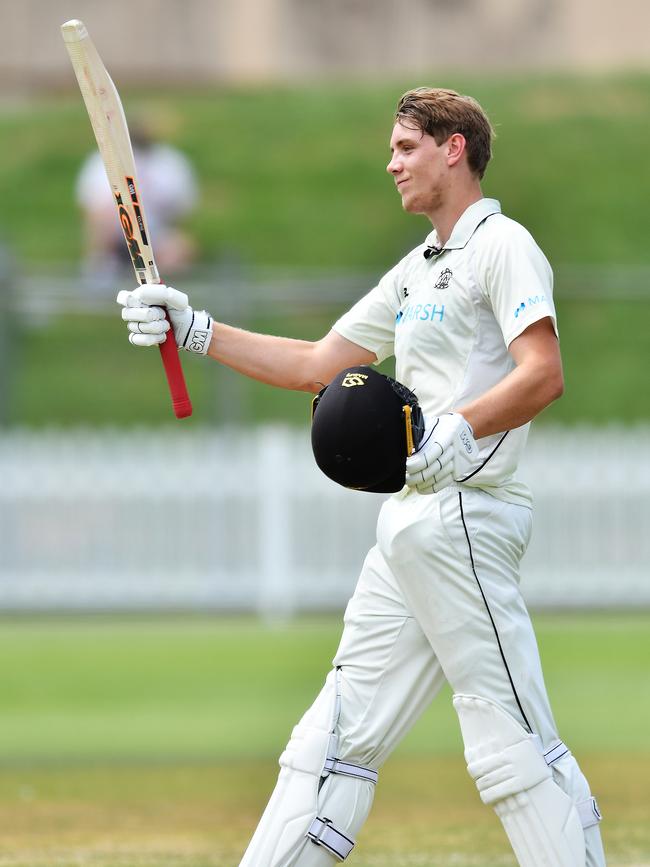 WA’s Cameron Green brings up his century against NSW last week