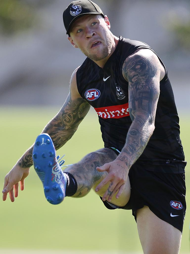 Jordan De Goey at Collingwood training. Picture: Michael Klein