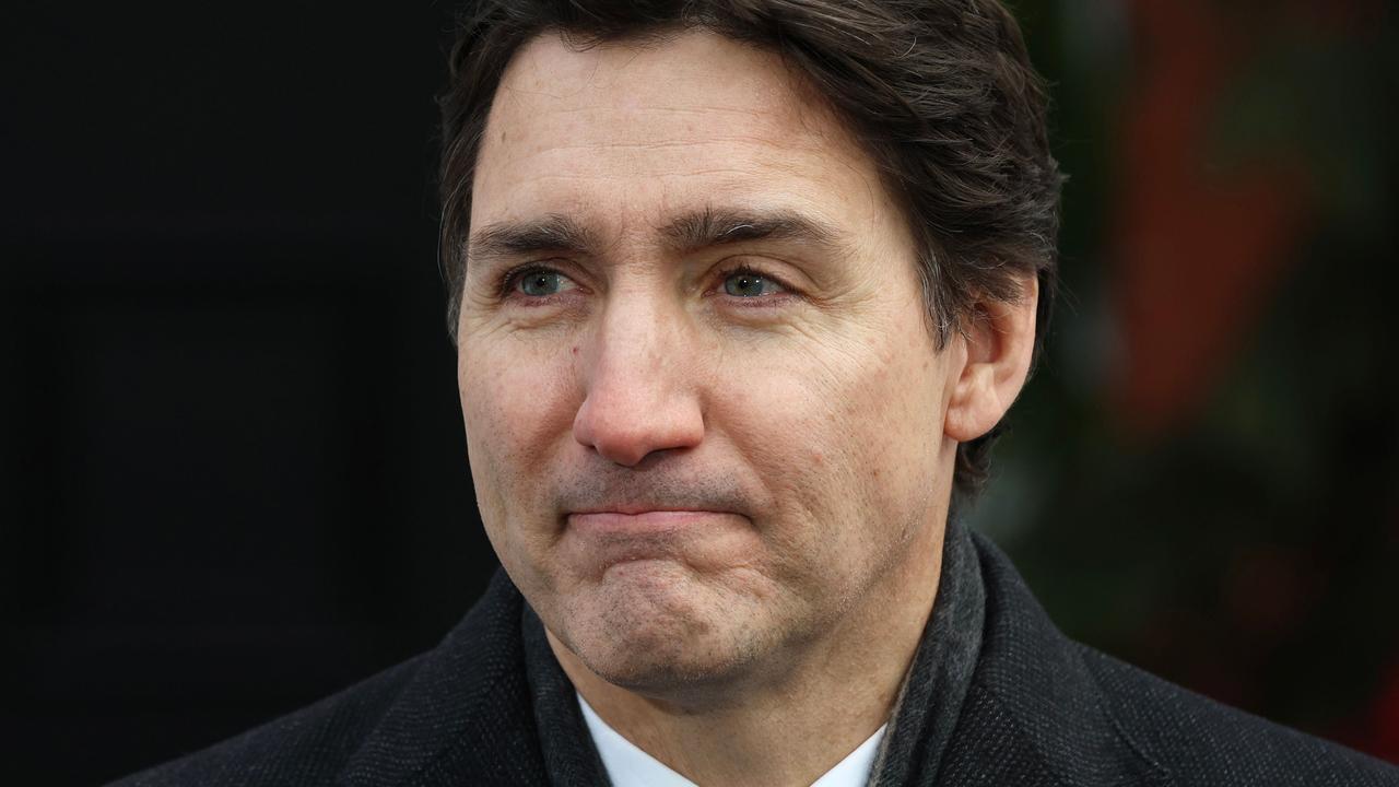 Canadian Prime Minister Justin Trudeau speaks during a news conference at Rideau Cottage in Ottawa, Canada on January 6. Picture: Dave Chan/AFP