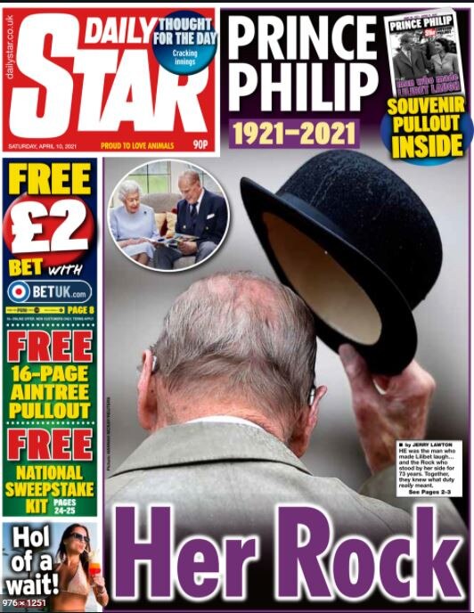 The Daily Star's front page.