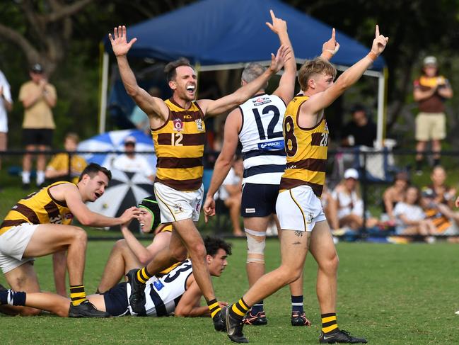 Broadbeach Tigers vs Aspley Hornets in the senior Grand Final.QAFL grand final day.Saturday September 17, 2022. Picture, John Gass