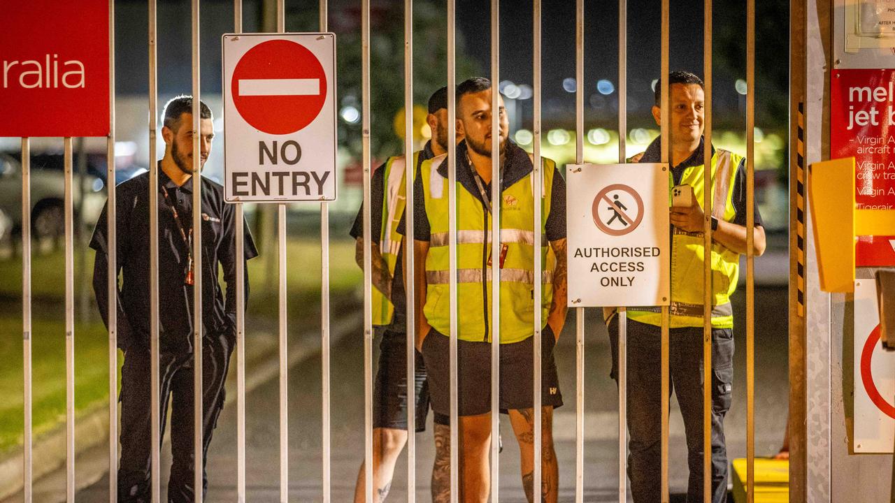 ASP officers were out in force. Picture: NCA NewsWire / Jake Nowakowski