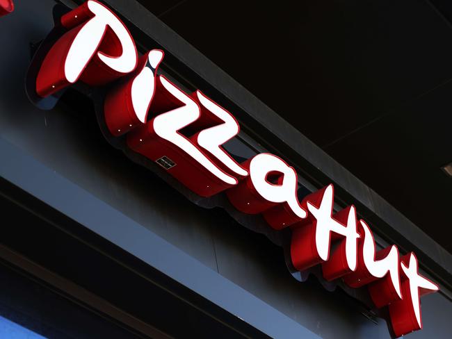 NEW YORK, NEW YORK - NOVEMBER 10: A Pizza Hut shop in the Canarsie neighborhood of Brooklyn is seen on November 10, 2020 in New York City. On Tuesday, Pizza Hut in partnership with Beyond Meat became the first pizza franchise to offer plant-based meat pizzas across the United States.   Michael M. Santiago/Getty Images/AFP == FOR NEWSPAPERS, INTERNET, TELCOS & TELEVISION USE ONLY ==