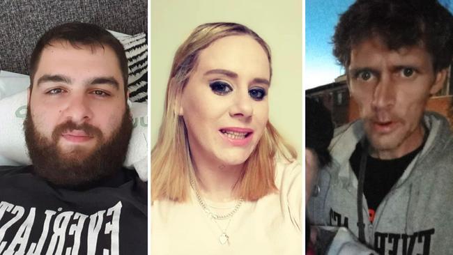 Daniel Hasapis (left) has been charged with the murder of Sean Froggatt (right) while Hasapis' girlfriend Bonnie Cullen (middle) has been charged with concealing a serious offence. Picture: Supplied