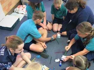 Tyalla Primary School students lead their Peer Support group