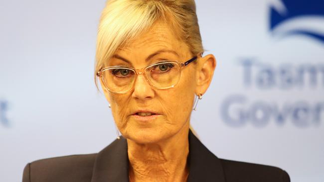 Attorney-General Elise Archer addresses the media as she announced her recommendation on who should be the President of the upcoming Commission of Inquiry into sexual abuse in government institutions. Picture: Zak Simmonds