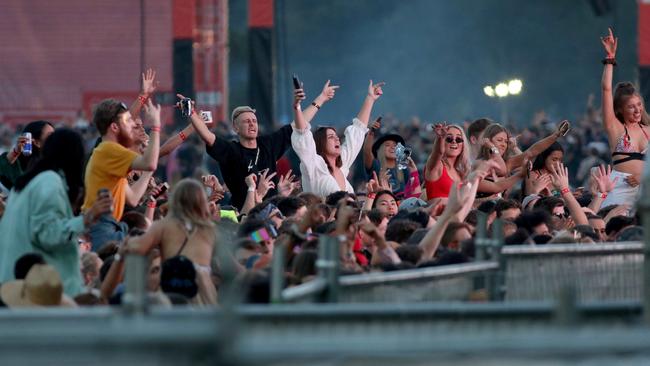 The crowd at one of the stages at Listen Out Music Festival, Centennial Park in 2019. Picture Damian Shaw