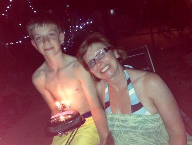 Luke and Rosie on holiday.