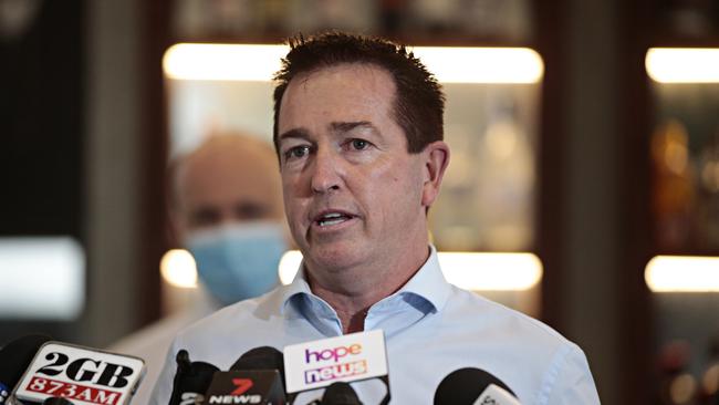 NSW Deputy Premier Paul Toole addresses media at a press conference in Sydney on Monday. Picture: Adam Yip