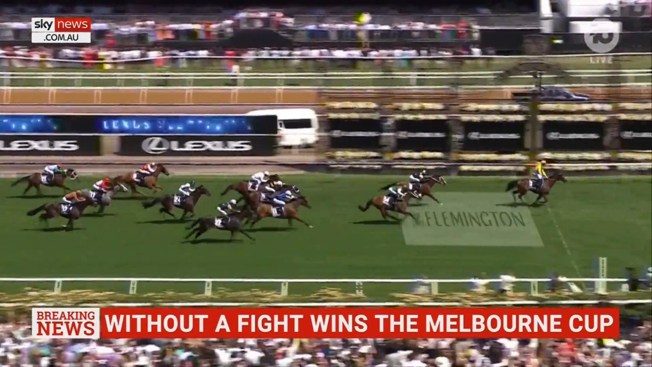 Without A Fight wins the 2023 Melbourne Cup