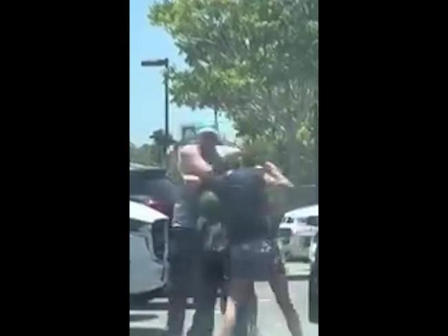 Holiday car park rage caught on camera