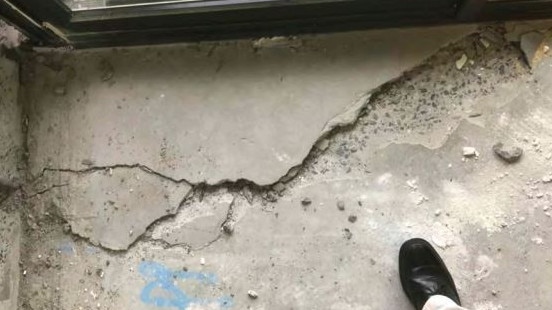 Damage in Opal Tower, built in 2018. Source: Opal Tower Investigation Interim Report.