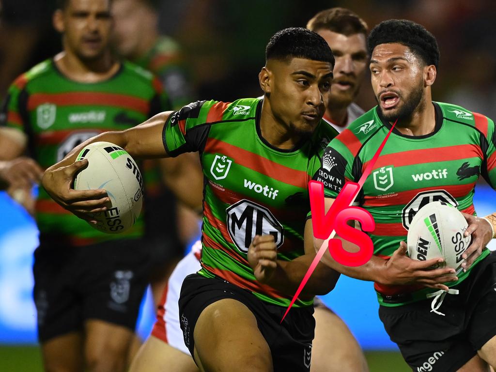 Will the Rabbitohs give Josiah Karapani (L) a go or stick with Taane Milne?