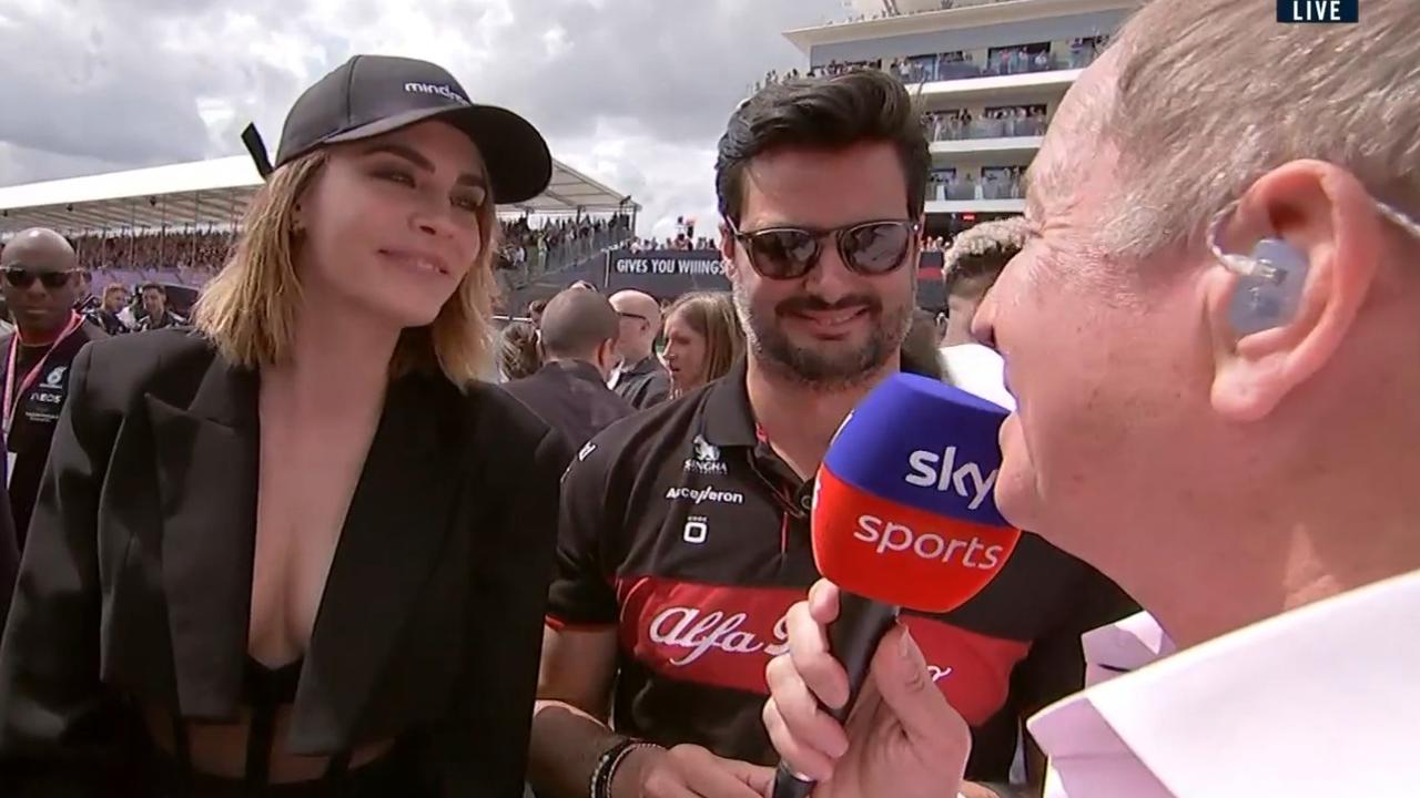 Cara Delevingne snubbed Martin Brundle. Photo: Fox Sports.