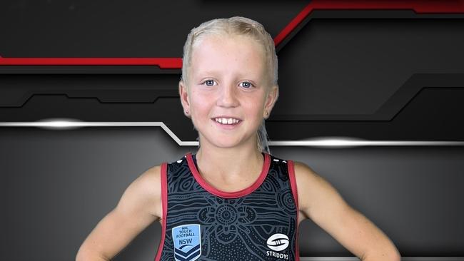 Maitland touch football representative Scarlett Crouch, ahead of the 2023 Northern Conference State Cup. Photo: supplied