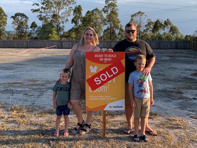 Yarrabilba resident and new first home buyer Megan Gough and husband Mitchell. Photo: Supplied.