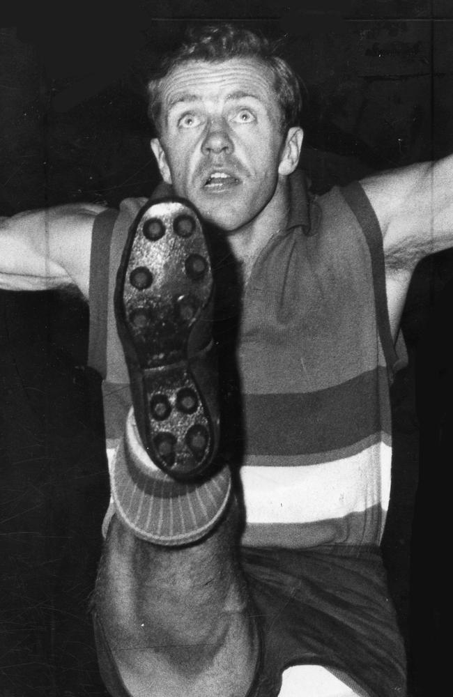 Legendary Bulldog Ted Whitten will be passed by Beveridge this Sunday.