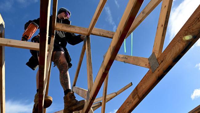 The Reserve Bank will not know about the extent of the disaster in the building industry until it starts to show up in official statistics which could be in 2023. Picture: William WEST / AFP