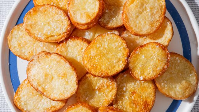 These delicious salt and vinegar chips are made at home in the oven. Photo: Nikki To / TWAM