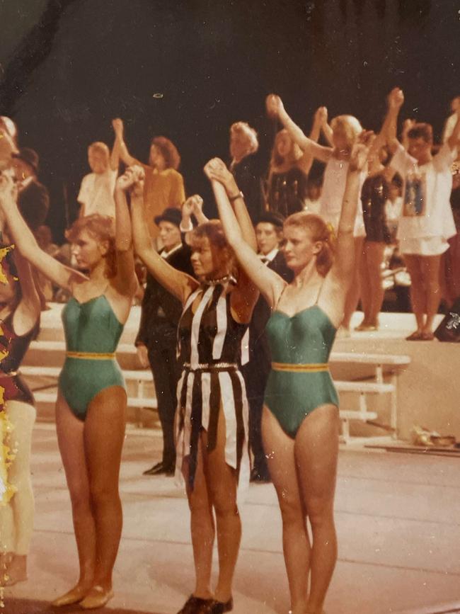 Louise Leary performing at the 1985 Schools Spectacular when she was in Yr 9. Picture: Supplied