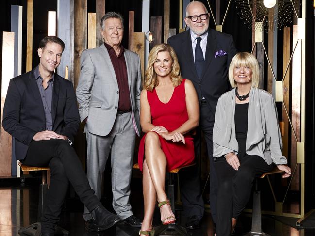 Hutton was part of The Foxtel Arts Channel Stage and Screen team with (from left) Daily Telegraph journalist Chris Hook, Graeme Blundell, Leo Schofield and Margaret Pomeranz.