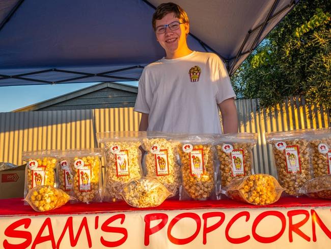 Sam’s Popcorn started out small, selling at markets before growing into a thriving business.