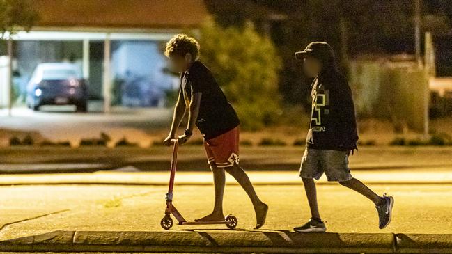 Youth of Carnarvon walk the streets. Picture: Jon Gellweiler/news.com.au