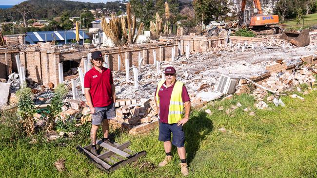 Matthew and Andrew Finlay lost their home near Surf Beach.