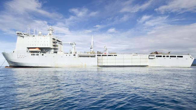 The Royal Australian Navy's HMAS Choules will help fire-ravaged parts of NSW.